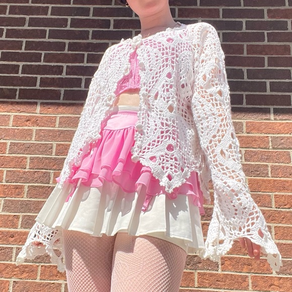 SOLD Crochet fairycore cardigan - Picture 7 of 15